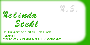 melinda stekl business card